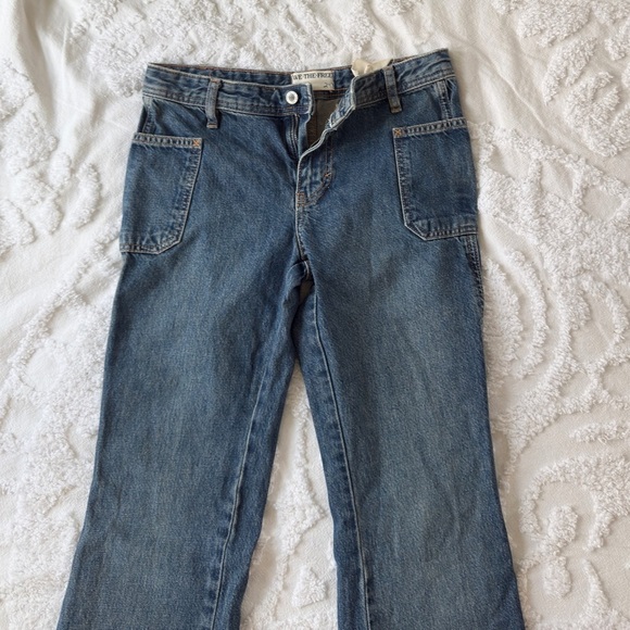 We The Free ‘ Izzy ‘ Low Rise Flare Women’s Denim Patch Pocket Jeans Size 24 - Picture 6 of 10